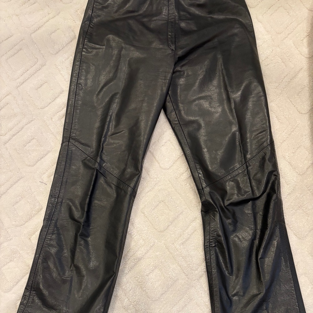 Vintage viscose leather pants